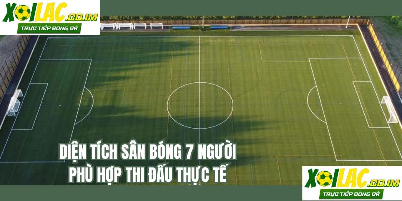 Diện tích sân bóng 7 người phù hợp thi đấu thực tế